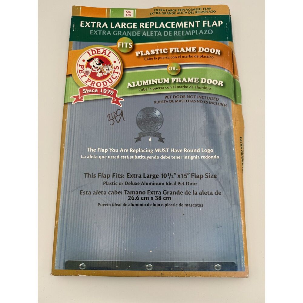 NEW Ideal Pet Products XL Extra Large Replacement Door Flap 10.5"x15"
